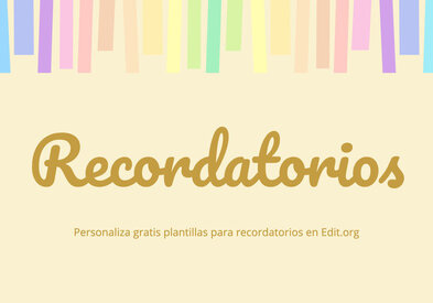 Plantillas de Recordatorios Divertidos para editar online