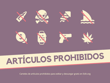 Edita pósters de Artículos Prohibidos con plantillas
