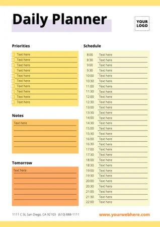 Edit a daily planner