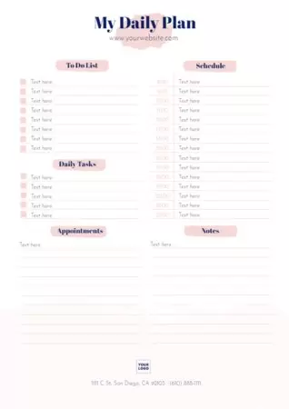 Edit a daily planner