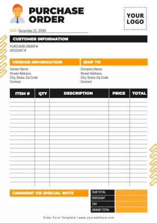 Edit an Order Template