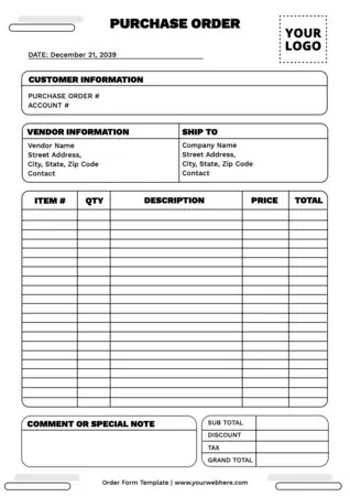 Edit an Order Template