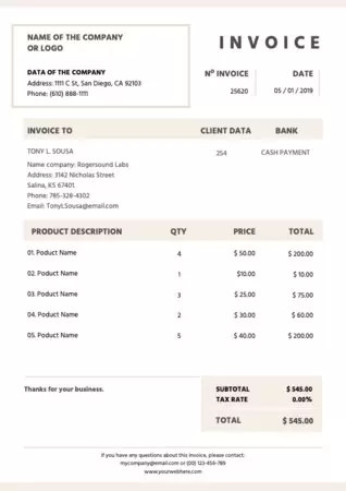 Edit an invoice