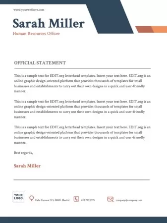 Edit a letterhead