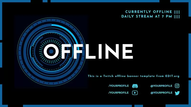 Free stream banner templates to edit online