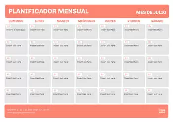 Planificadores Mensuales